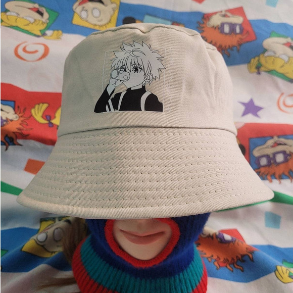 Manga Accessories Anime Beige Bucket Hat Hunterxhunter Manga